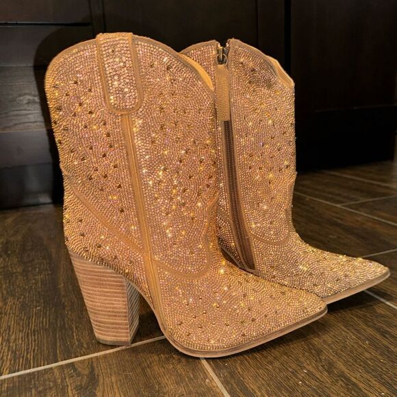 dingo Shoes - 👢💎 NWT Dingo Glam Western Rosegold Rhinestone Cowgirl Boots 💎👢 DI577-RG sz 9.5